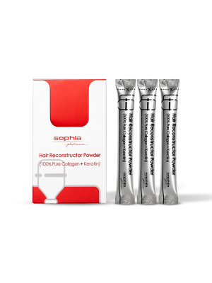 BỘT COLLAGEN VÀ KERATIN CHỮA TRỊ TÓC NÁT (Sophia Platinum Hair Reconstructor Powder)