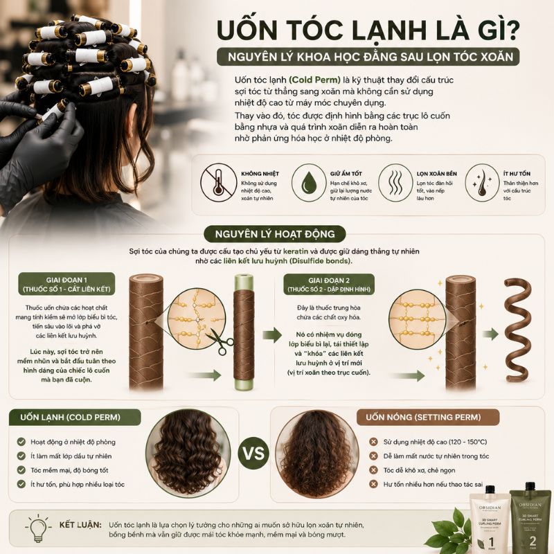 cách uốn tóc lạnh tại nhà