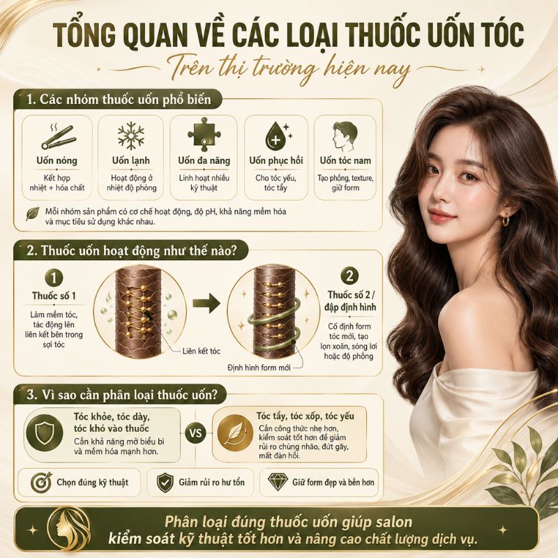 tổng quan về các loại thuốc uốn tóc