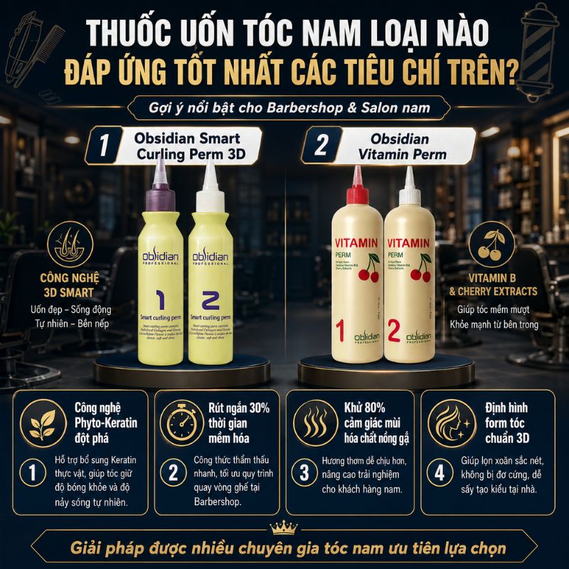 Thuốc uốn tóc nam nào đáp ứng các tiêu chí