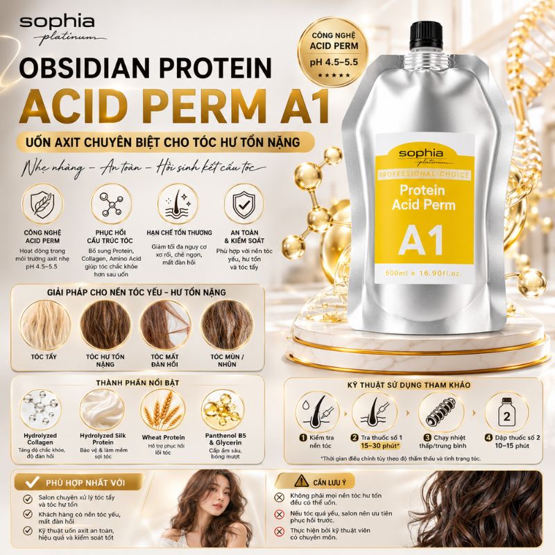 thuốc uốn tóc hàn quốc obsidian protein acid perm a1
