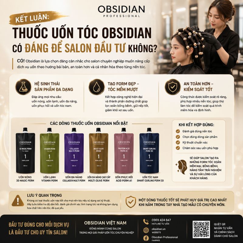 Thuốc uốn tóc obsidian có đáng để đầu tư
